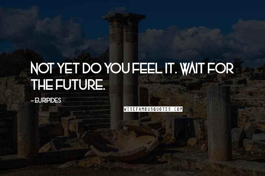 Euripides Quotes: Not yet do you feel it. Wait for the future.