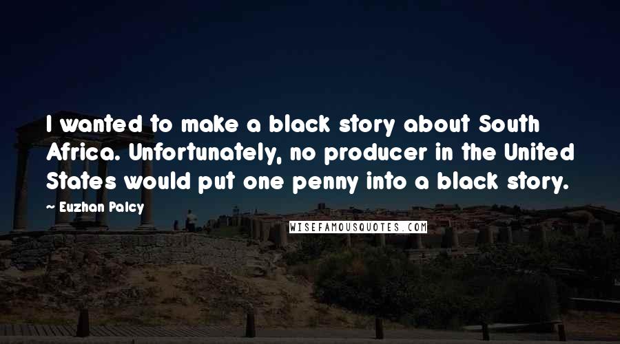 Euzhan Palcy Quotes: I wanted to make a black story about South Africa. Unfortunately, no producer in the United States would put one penny into a black story.