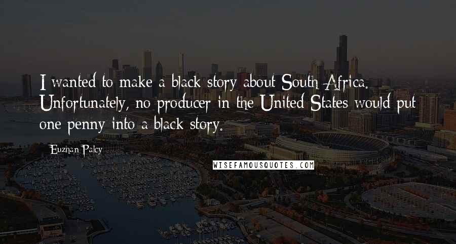 Euzhan Palcy Quotes: I wanted to make a black story about South Africa. Unfortunately, no producer in the United States would put one penny into a black story.