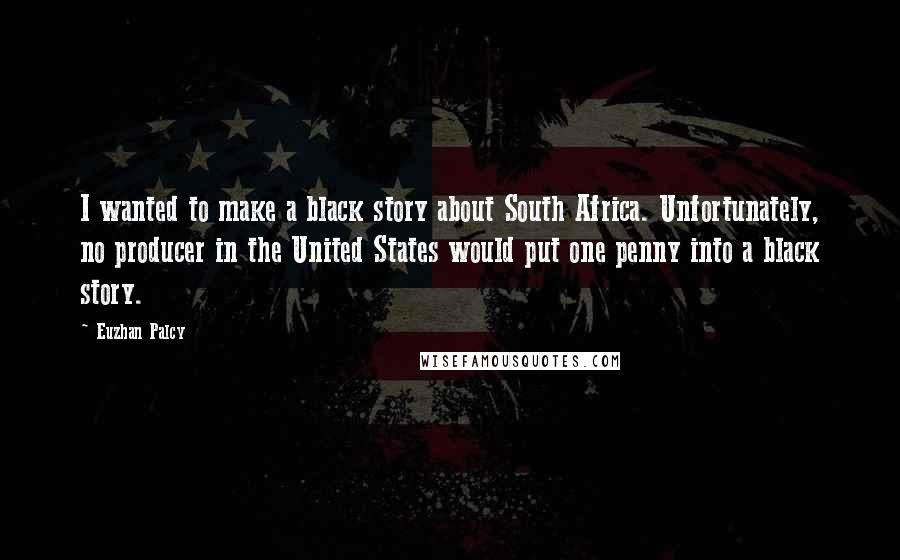 Euzhan Palcy Quotes: I wanted to make a black story about South Africa. Unfortunately, no producer in the United States would put one penny into a black story.