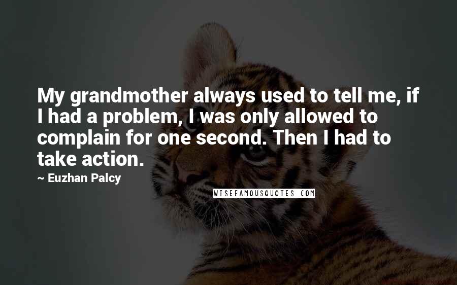 Euzhan Palcy Quotes: My grandmother always used to tell me, if I had a problem, I was only allowed to complain for one second. Then I had to take action.