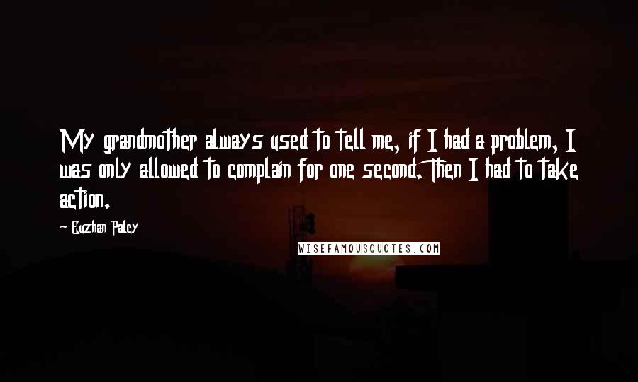 Euzhan Palcy Quotes: My grandmother always used to tell me, if I had a problem, I was only allowed to complain for one second. Then I had to take action.