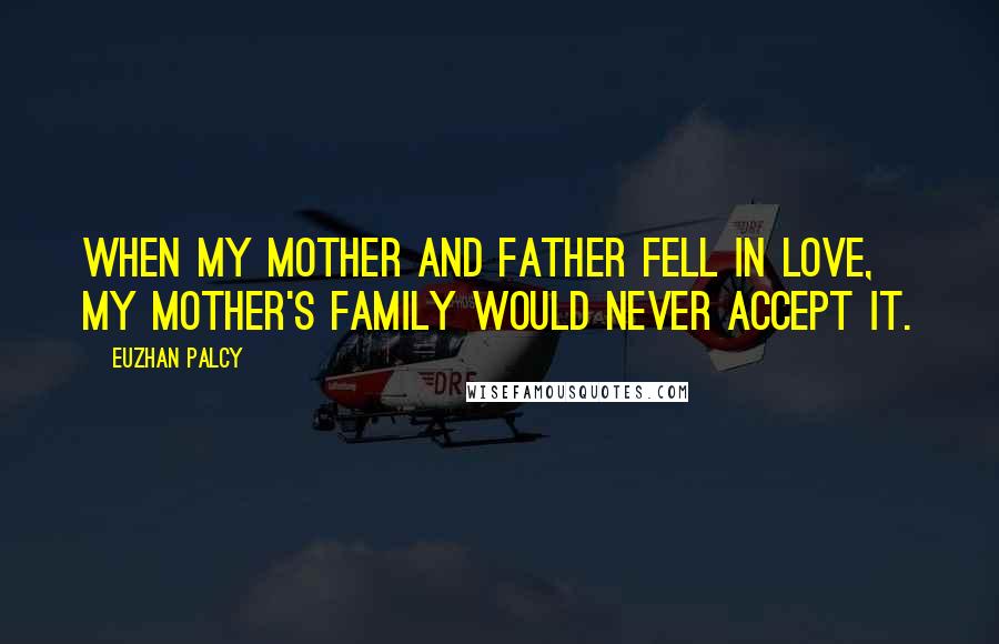 Euzhan Palcy Quotes: When my mother and father fell in love, my mother's family would never accept it.