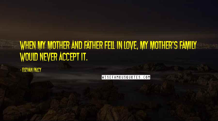 Euzhan Palcy Quotes: When my mother and father fell in love, my mother's family would never accept it.