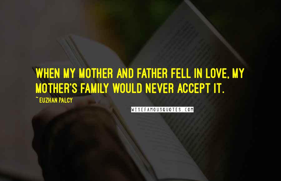 Euzhan Palcy Quotes: When my mother and father fell in love, my mother's family would never accept it.