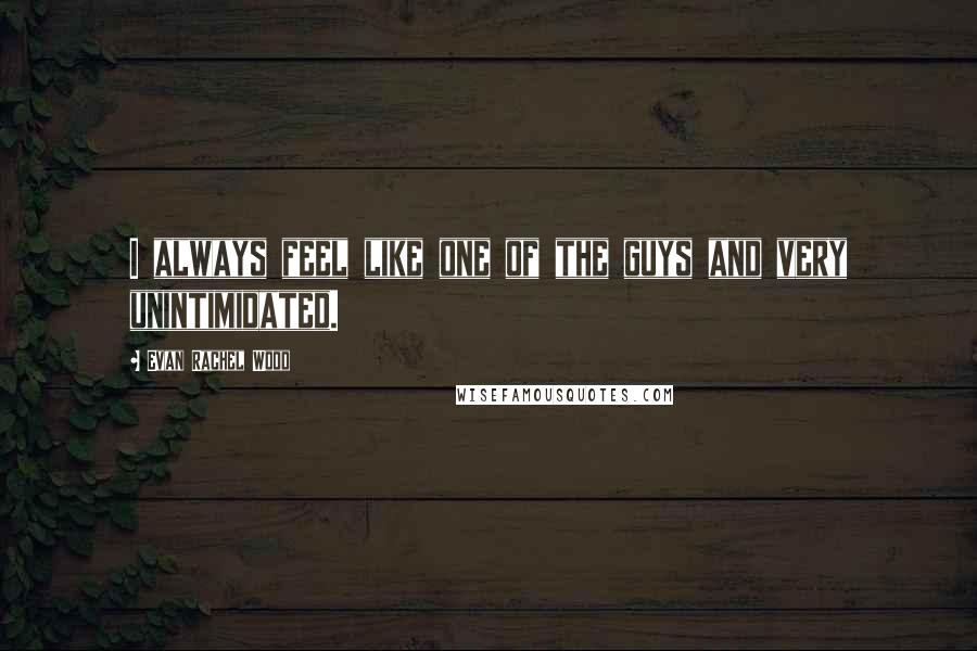 Evan Rachel Wood Quotes: I always feel like one of the guys and very unintimidated.