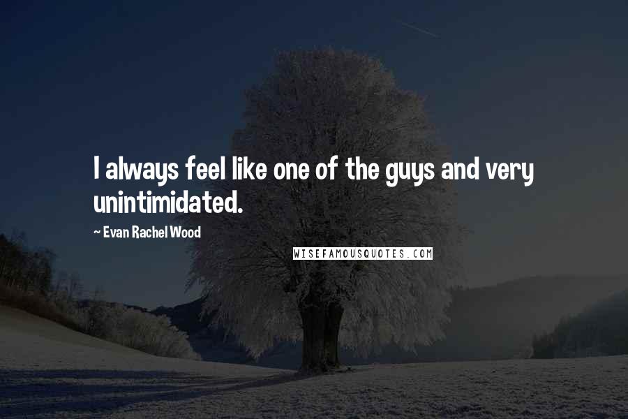 Evan Rachel Wood Quotes: I always feel like one of the guys and very unintimidated.