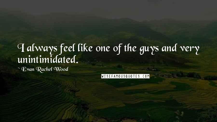 Evan Rachel Wood Quotes: I always feel like one of the guys and very unintimidated.