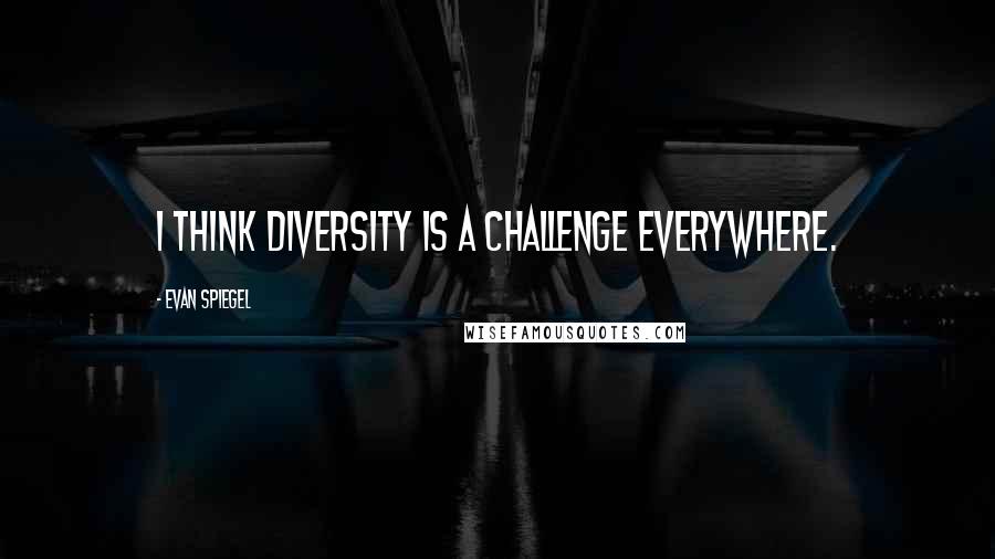 Evan Spiegel Quotes: I think diversity is a challenge everywhere.