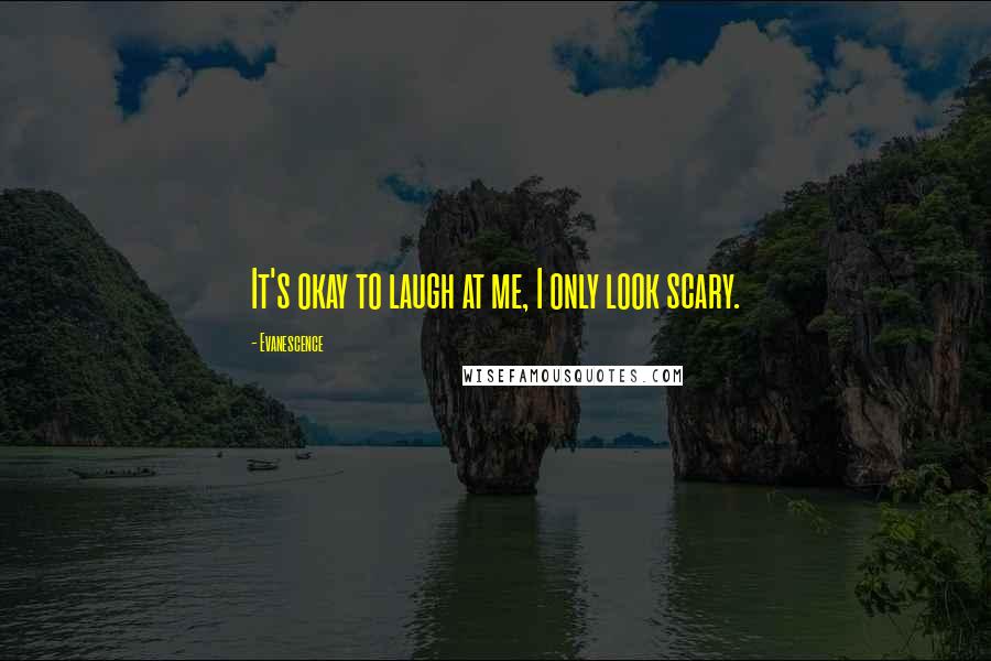 Evanescence Quotes: It's okay to laugh at me, I only look scary.