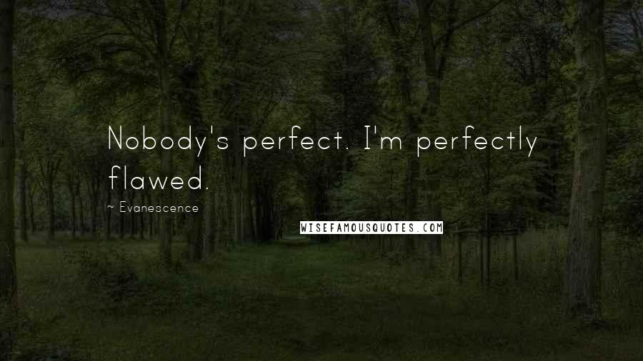 Evanescence Quotes: Nobody's perfect. I'm perfectly flawed.