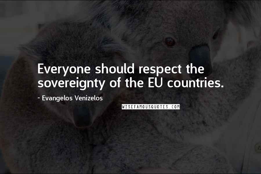 Evangelos Venizelos Quotes: Everyone should respect the sovereignty of the EU countries.