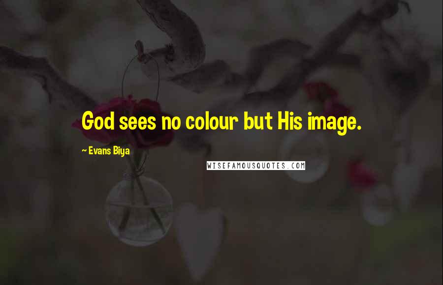 Evans Biya Quotes: God sees no colour but His image.