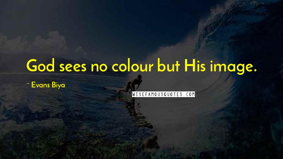 Evans Biya Quotes: God sees no colour but His image.