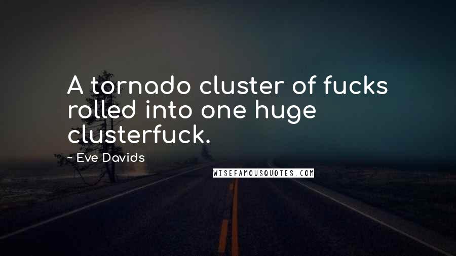 Eve Davids Quotes: A tornado cluster of fucks rolled into one huge clusterfuck.