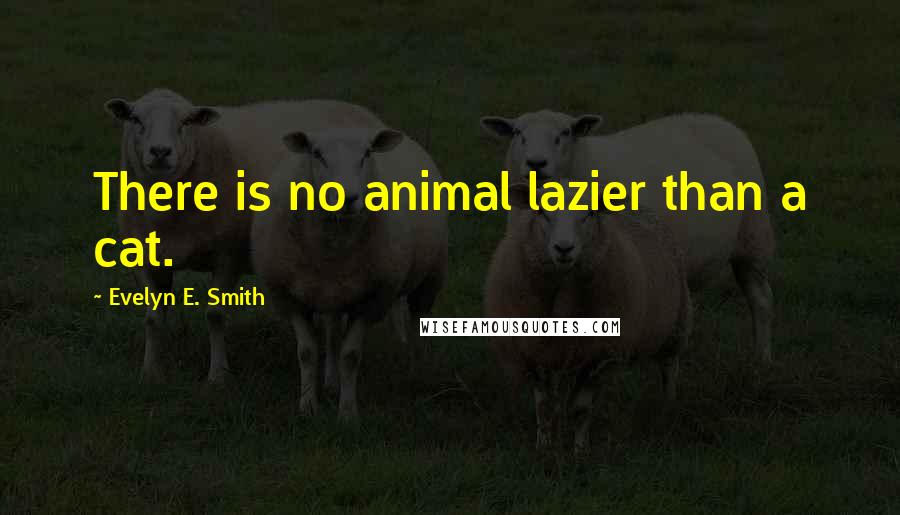 Evelyn E. Smith Quotes: There is no animal lazier than a cat.