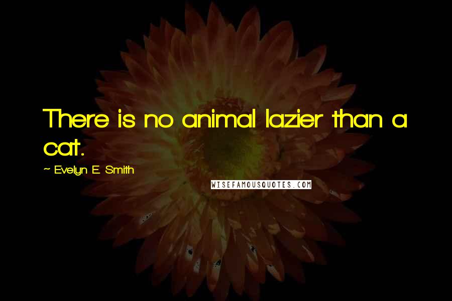 Evelyn E. Smith Quotes: There is no animal lazier than a cat.