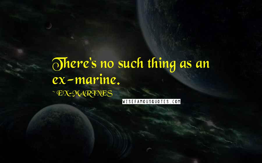 EX-MARINES Quotes: There's no such thing as an ex-marine.