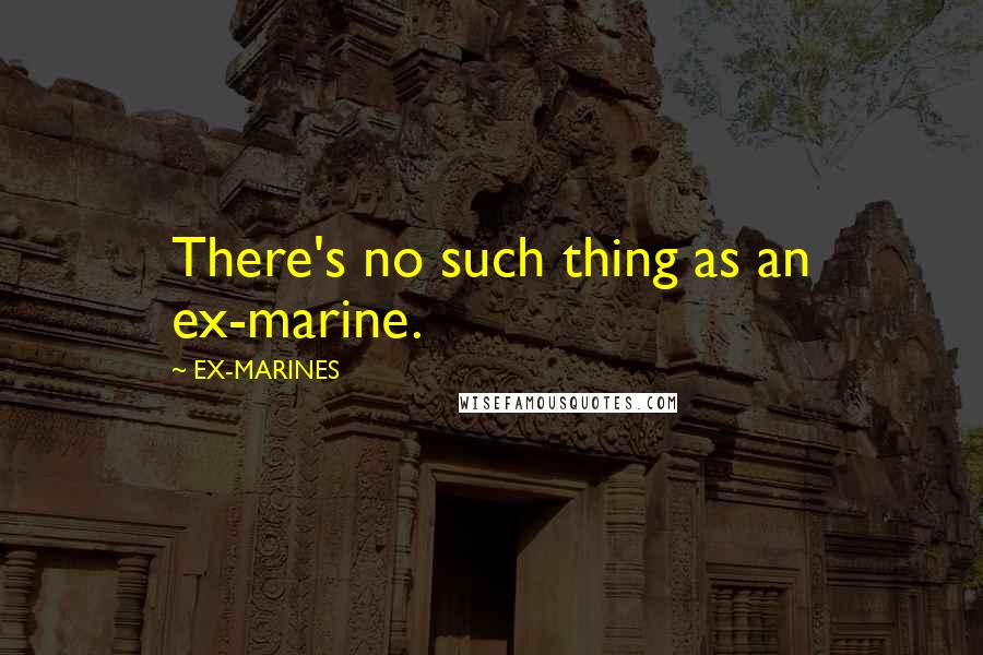 EX-MARINES Quotes: There's no such thing as an ex-marine.