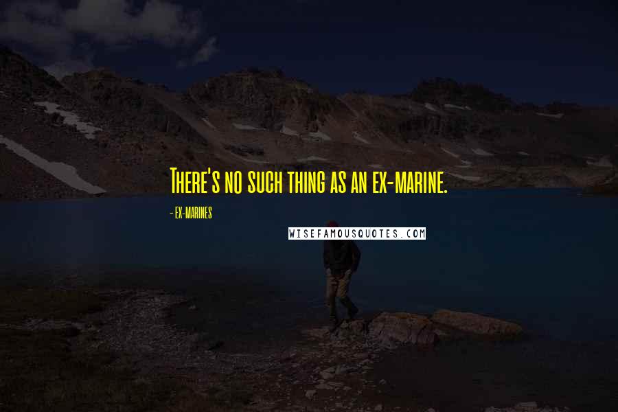 EX-MARINES Quotes: There's no such thing as an ex-marine.