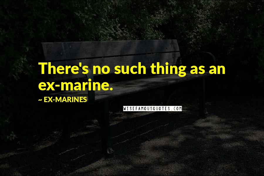 EX-MARINES Quotes: There's no such thing as an ex-marine.