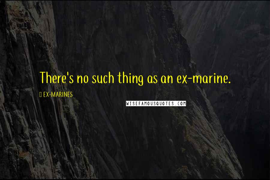 EX-MARINES Quotes: There's no such thing as an ex-marine.