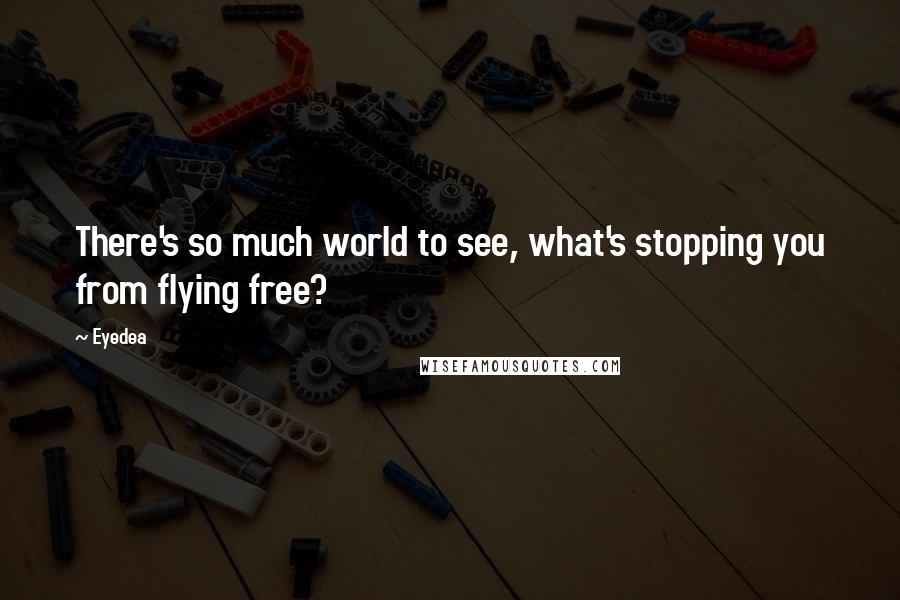 Eyedea Quotes: There's so much world to see, what's stopping you from flying free?