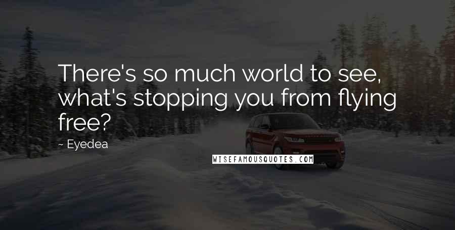Eyedea Quotes: There's so much world to see, what's stopping you from flying free?