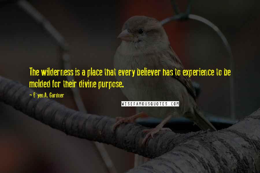 E'yen A. Gardner Quotes: The wilderness is a place that every believer has to experience to be molded for their divine purpose.