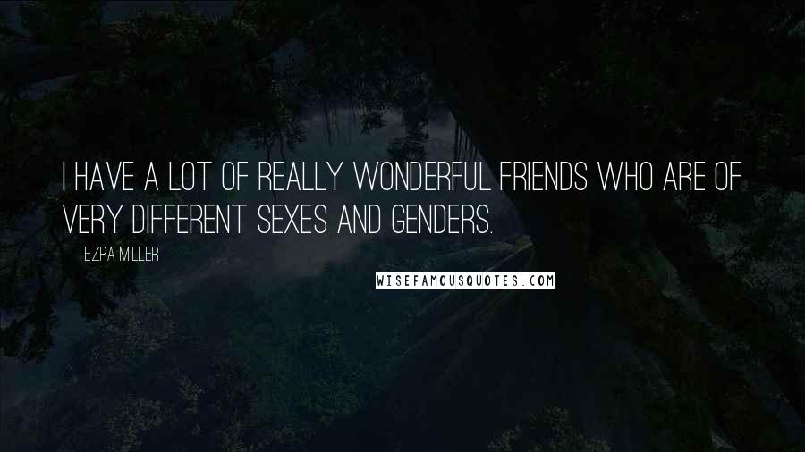 Ezra Miller Quotes: I have a lot of really wonderful friends who are of very different sexes and genders.