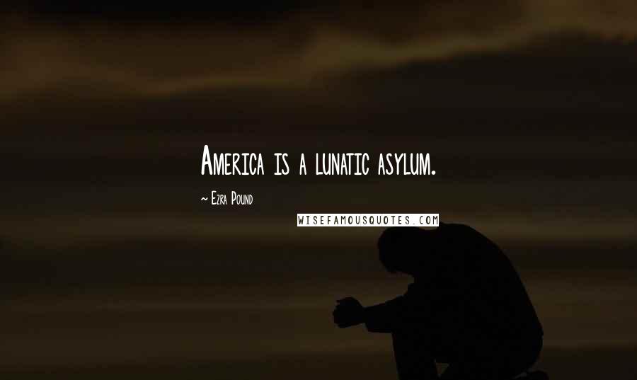 Ezra Pound Quotes: America is a lunatic asylum.