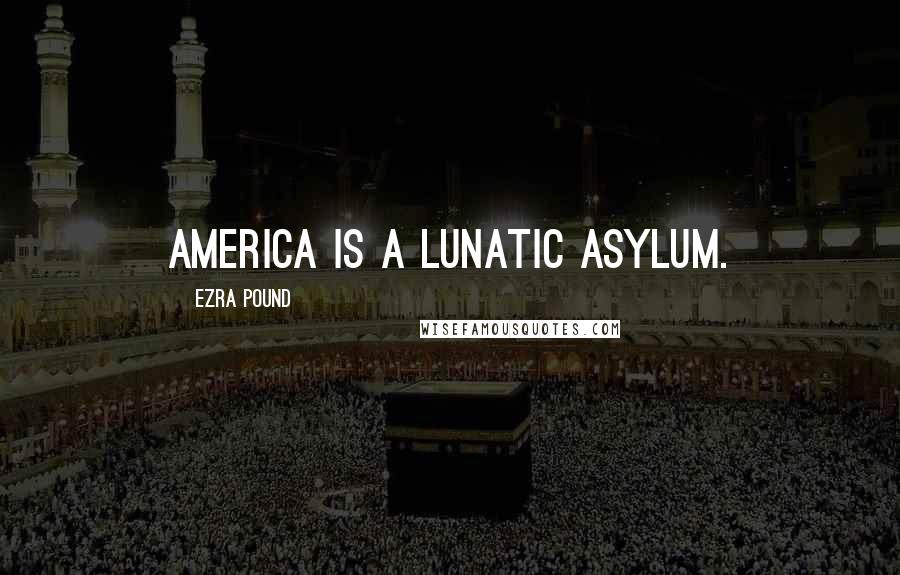 Ezra Pound Quotes: America is a lunatic asylum.