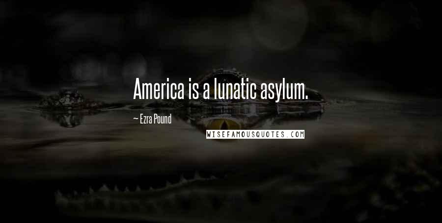 Ezra Pound Quotes: America is a lunatic asylum.