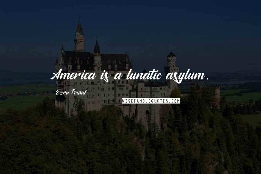 Ezra Pound Quotes: America is a lunatic asylum.