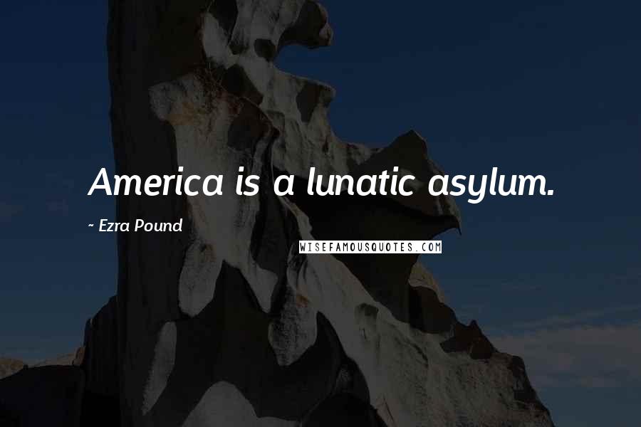 Ezra Pound Quotes: America is a lunatic asylum.