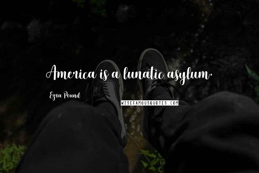 Ezra Pound Quotes: America is a lunatic asylum.