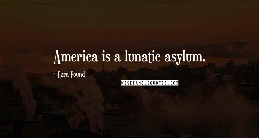 Ezra Pound Quotes: America is a lunatic asylum.