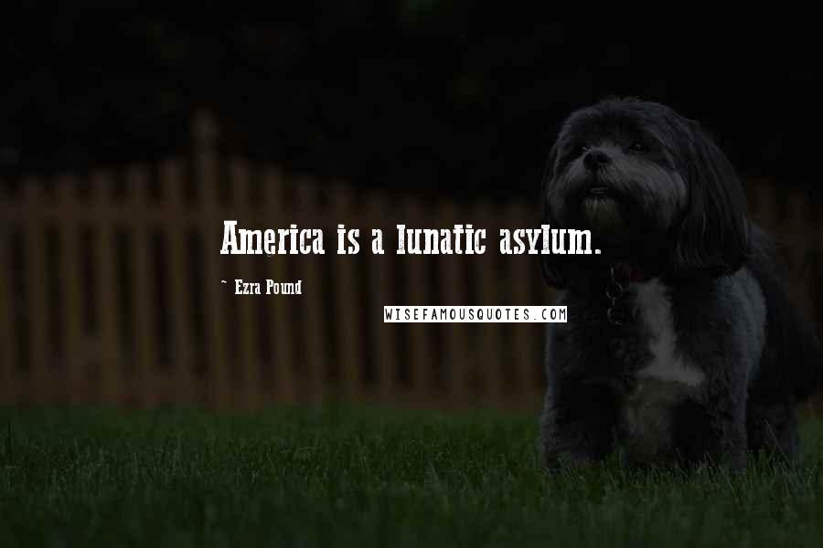 Ezra Pound Quotes: America is a lunatic asylum.