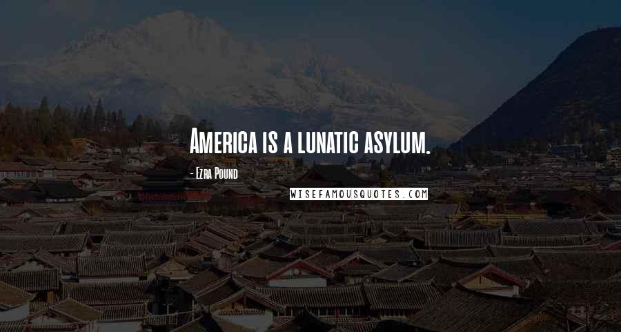 Ezra Pound Quotes: America is a lunatic asylum.