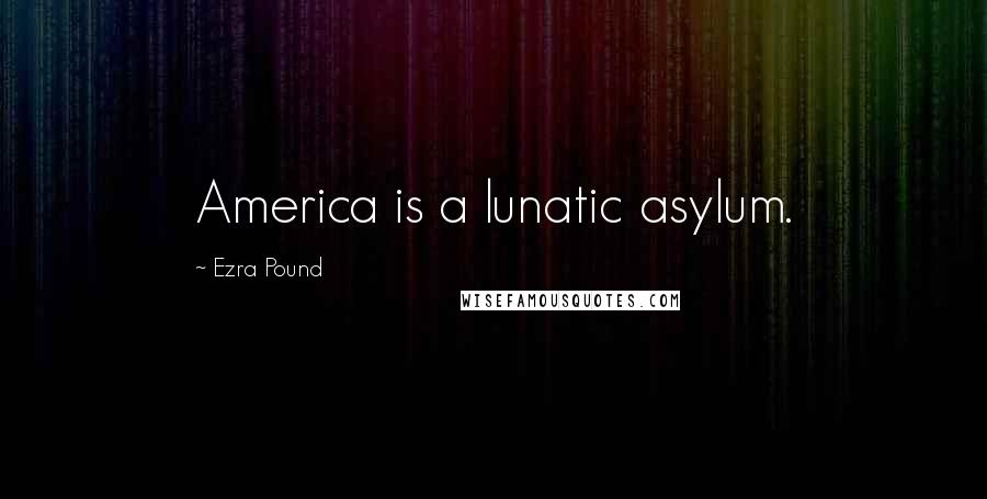 Ezra Pound Quotes: America is a lunatic asylum.