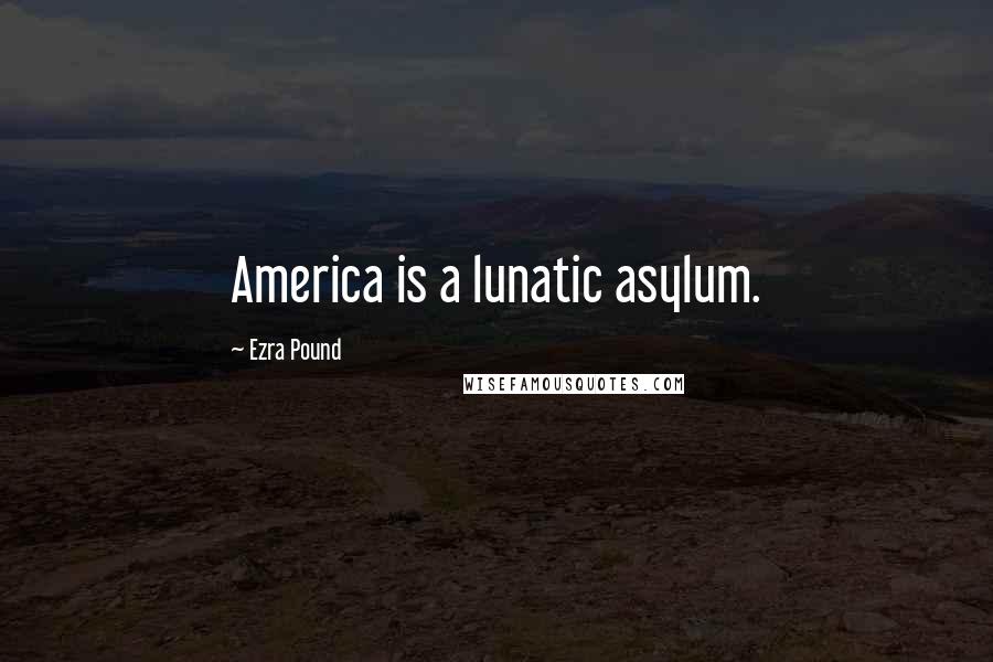 Ezra Pound Quotes: America is a lunatic asylum.