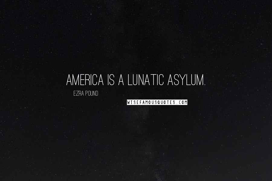 Ezra Pound Quotes: America is a lunatic asylum.