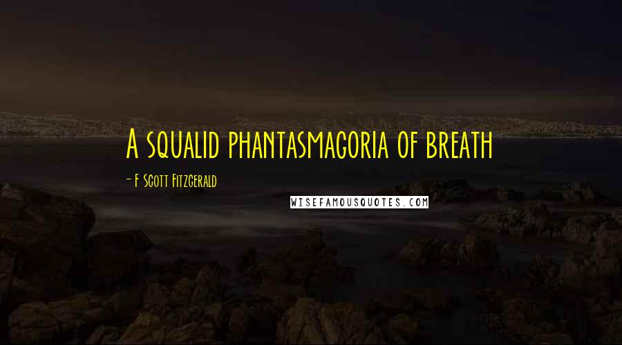 F Scott Fitzgerald Quotes: A squalid phantasmagoria of breath
