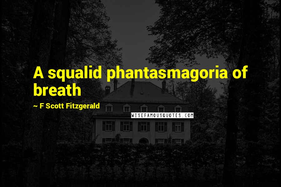 F Scott Fitzgerald Quotes: A squalid phantasmagoria of breath