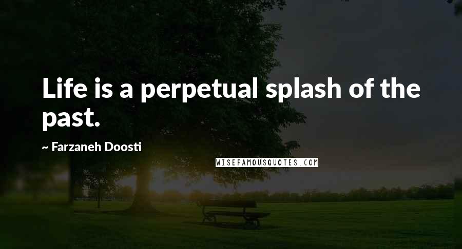 Farzaneh Doosti Quotes: Life is a perpetual splash of the past.