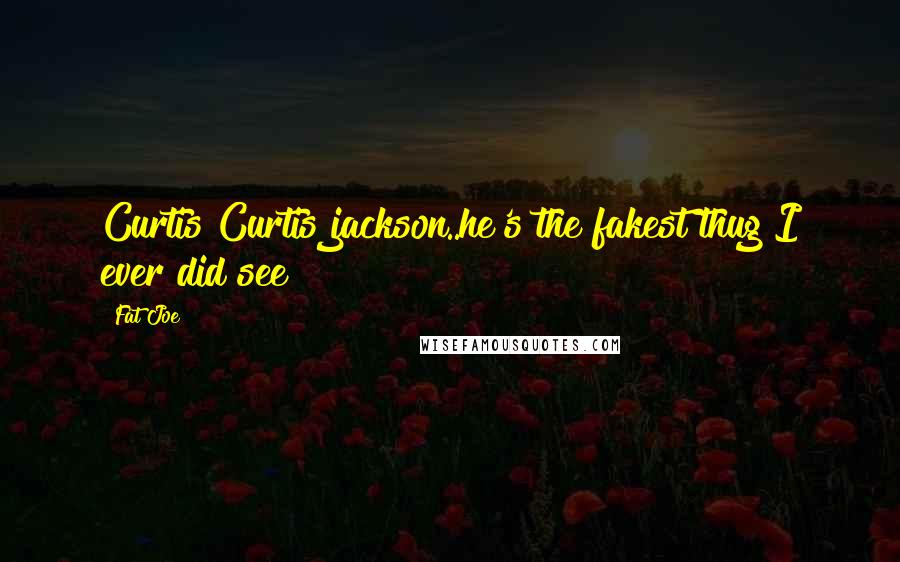 Fat Joe Quotes: Curtis Curtis jackson..he's the fakest thug I ever did see
