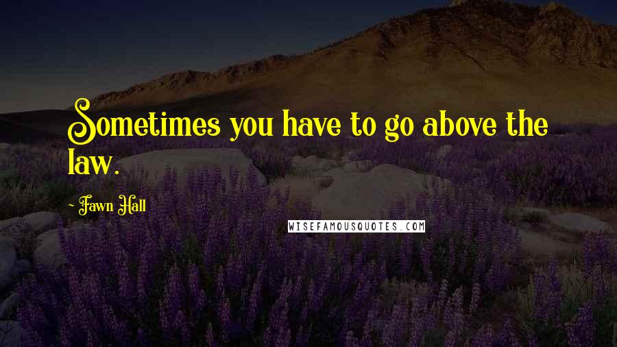 Fawn Hall Quotes: Sometimes you have to go above the law.