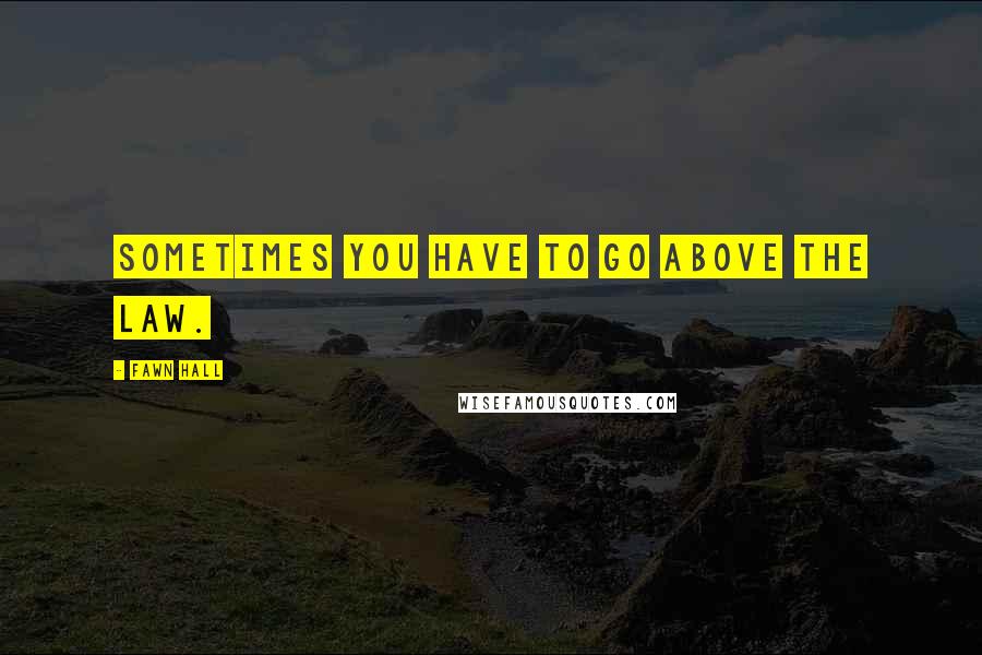 Fawn Hall Quotes: Sometimes you have to go above the law.