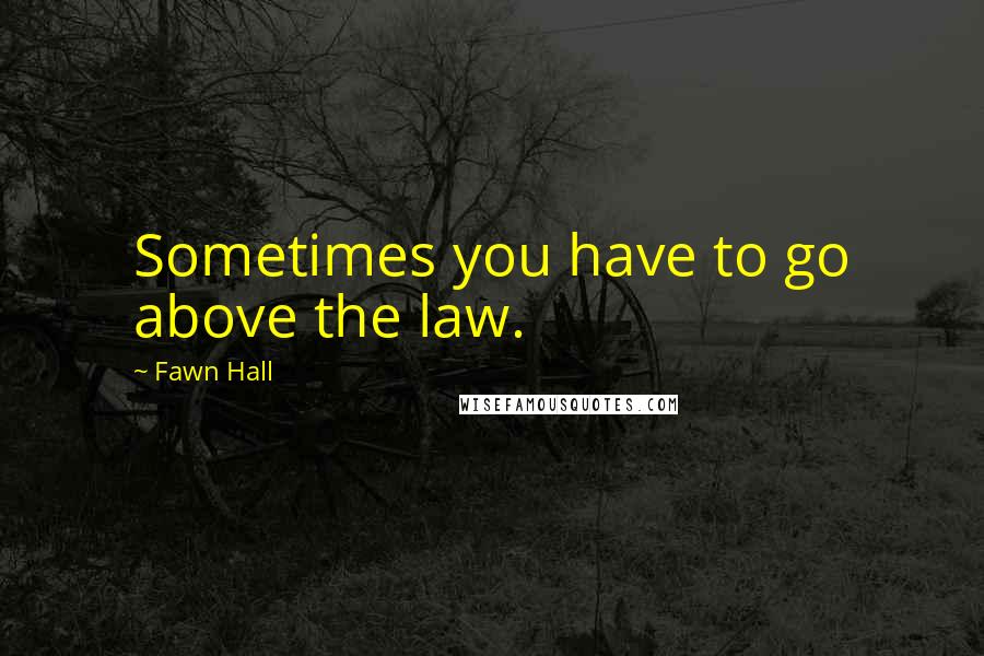 Fawn Hall Quotes: Sometimes you have to go above the law.