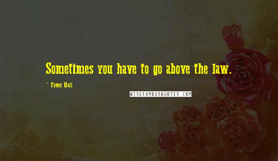 Fawn Hall Quotes: Sometimes you have to go above the law.